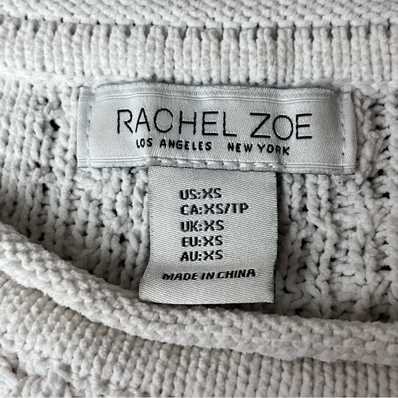 Rachel Zoe Ivory Cable Knit Sweater Vest Women’s XS | Fisherman Anglercore - Picture 8 of 10